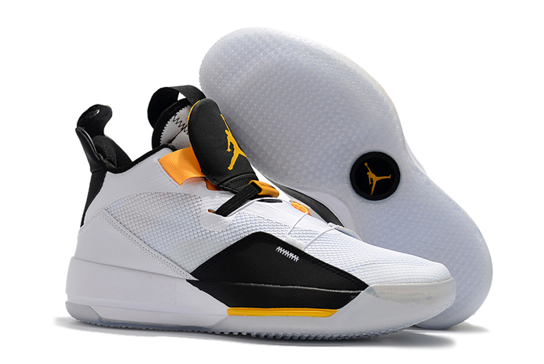 Air Jordan 33 White Black Yellow Shoes